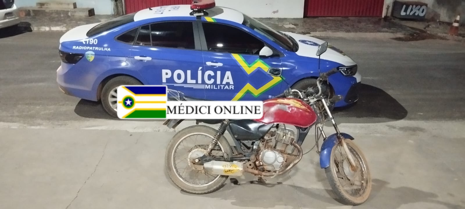 Polícia Militar Apreende Motocicleta Adulterada em Presidente Médici